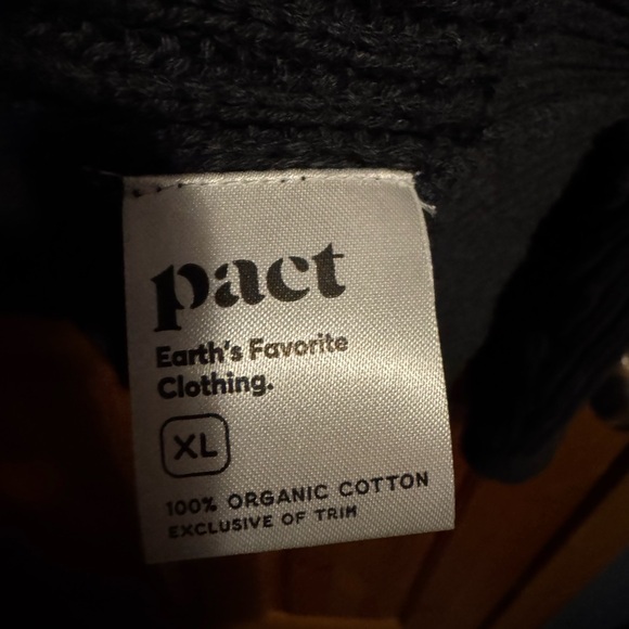 Pact Black Heather Luxe cropped cardigan XL NWT - Picture 4 of 5